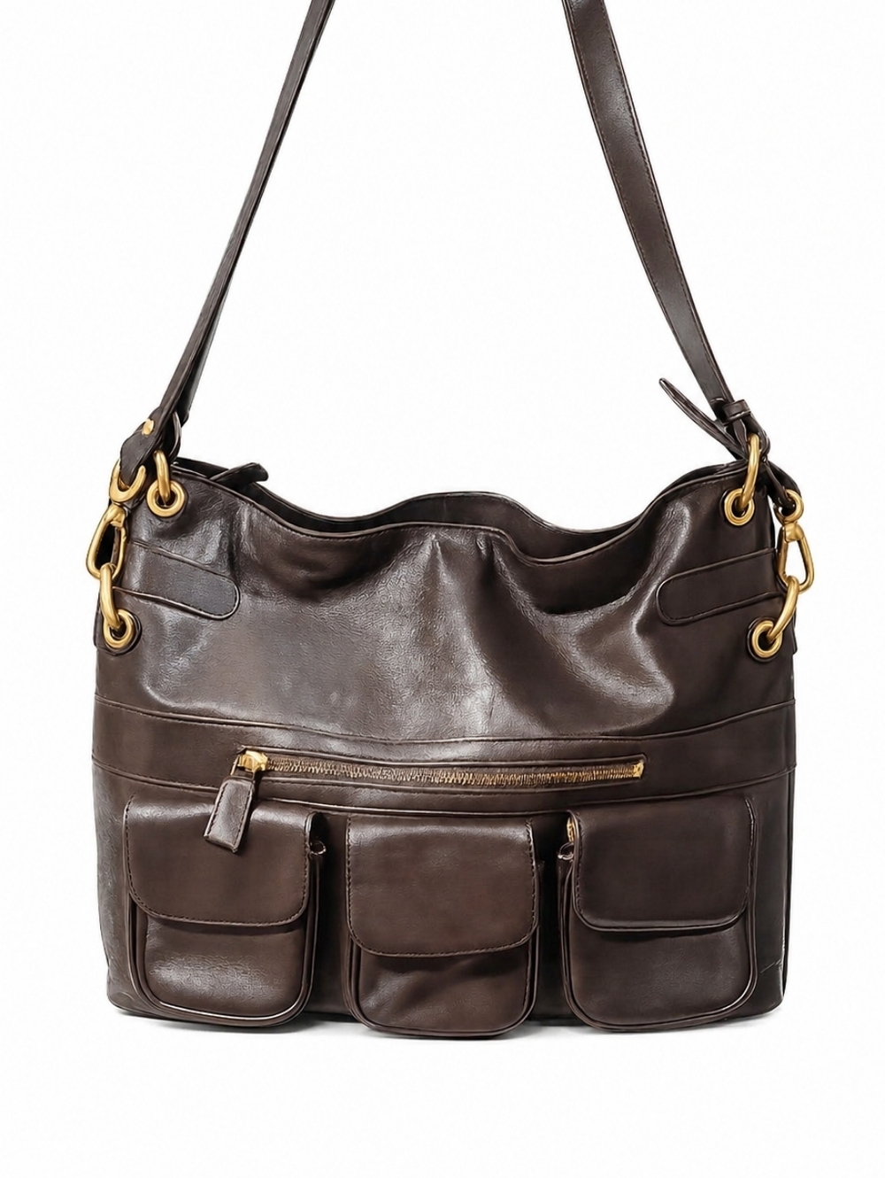 SONDRA ROBERTS Explorer Leather Hobo Bag